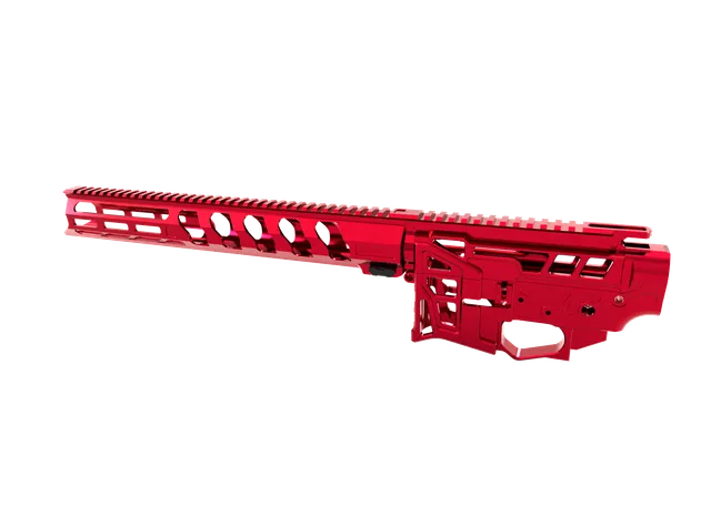 LeadStar LSA-15 Skeletonized Receiver Set with Ravage Buttstock, Red ‒ LSA-6XAS18B1