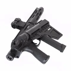 Dead Foot Arms Modified Cycle System 9mm Black Nitiride Bolt Carrier Group BCG Right Side Folding Stock Adapter Black Anodized
