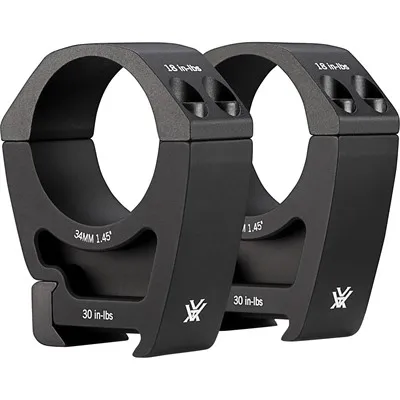 Pro Series 34mm Low 0.95" Rifle Scope Rings Black