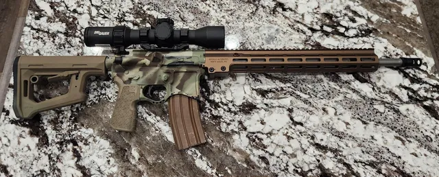 Hand-Painted Seekins SP223 18-inch Rifle