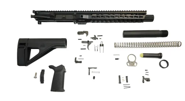 PSA 10.5" 5.56 NATO 1:7 Nitride 12" Slant KeyMod SOB MOE Pistol Kit - 516447292