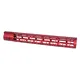 Guntec USA MOD LITE Skeletonized Series M-LOK Free Floating Handguard w/ Monolithic Top Rail 15in Anodized Red