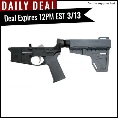 PSA AR-15 Complete MOE EPT Shockwave SL Pistol Lower - No Magazine - GRY - 5165447532