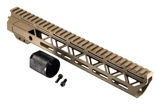 TRYBE Defense Magnesium Alloy Go Fast Ultra Lightweight Handguard Full Top Rail M-LOK FDE 12in