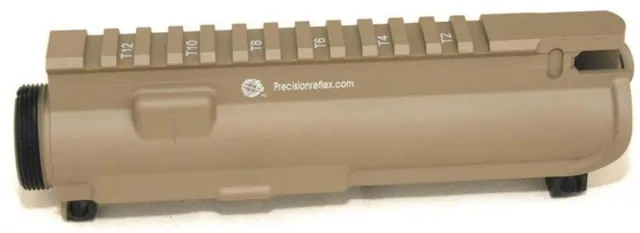 Precision Reflex AR-15 Flat Top Upper Receiver - Striped FDE