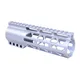 Guntec USA 7in .308 Caliber AIR-LOK Series M-LOK Compression Free Floating Handguard With Monolithic Top Rail Anodized Clear