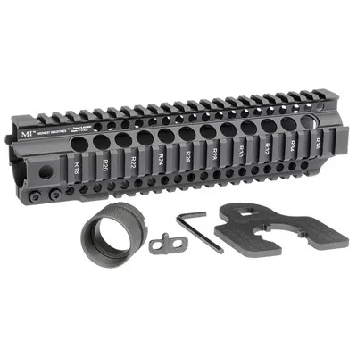 AR-15 Combat T-Series 1-Pc Free Float Handguard 9.5" Black