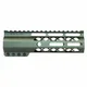 Guntec USA AirLok Series M-LOK Compression Free Floating Handguard w/Monolithic Top Rail 7in Green