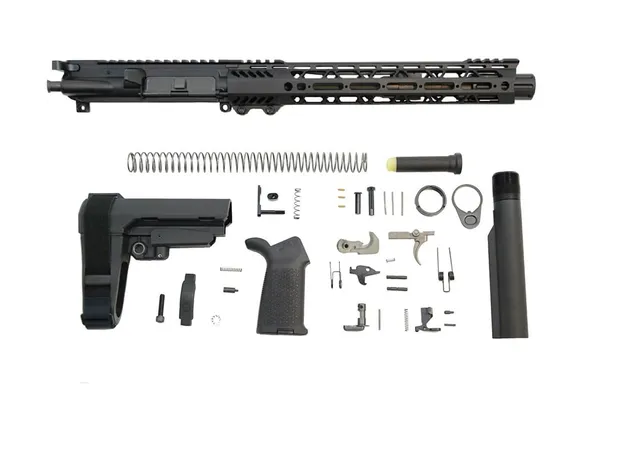 PSA AR-15 Pistol Kit 10.5" CRBNE-Lgth Nitride 12" Slant M-LOK MOE