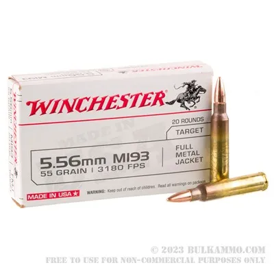 Performance 5.56x45 M193 55gr Full Metal Jacket 20/Box
