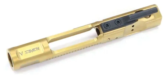 V Seven Tin Gold 5.56 AR-15/M16 Carrier w/Properly Staked Gas Key 8620 Alloy 16.5 in