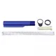 Guntec USA AR-15 Mil-Spec Buffer Tube Set 6-position CAR Buffer/Spring/End Plate/Castle Nut Anodized Blue
