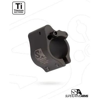 AR-15 Clamp On Titanium Adjustable Gas Block .875" Black