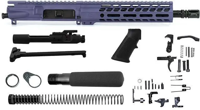 Ghost Firearms Upper Receiver Pistol Lower Parts Kit .300 Blackout 10.5in Pistol Moly Steel Barrel 1-8 Twist 9in M-LOK Free Float Hand Guard A2 Flash