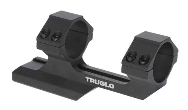 TruGlo Tactical AR 1" Aluminum Reversible 1-Piece Picatinny Rail/Scope Mount, Black