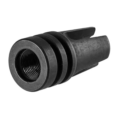 XM16E1 3 Prong 22 Caliber Flash Hider, 1/2"-28, Steel, Black