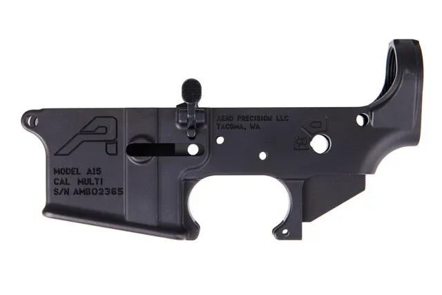 Aero Precision AR15 AMBIDEXTROUS STRIPPED LOWER RECEIVER GEN 2 - BLACK