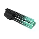 Tiger Rock AR-15 Angle Cut Clamp On M-LOK 7in Handguard Black Base Cerakote Gradient Robins Egg Medium
