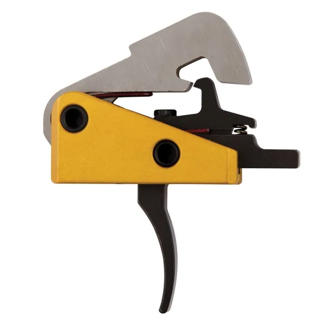 Timney Triggers Standard Curved Drop-in Single-Stage Competition Trigger for AR-10 Rifle, Black/Gold