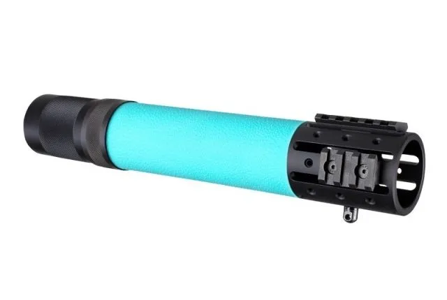 Hogue AR-15/M-16 Rifle Length Free Float Forend with OverMolded Gripping Area and Accessory Attachments Aqua