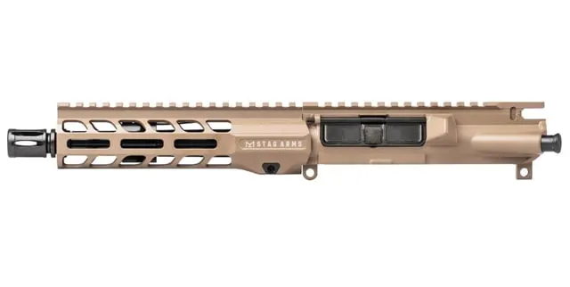 Stag Arms AR-15 Tactical Upper Receiver 5.56x45mm NATO 7.5in Barrel GOV-CMV Profile 1-7 Twist 1/2x28 Left Hand VG6 Delta Chromephos FDE