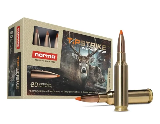 Norma Tipstrike 6.5 Creedmoor 140 gr PT 20rds Rifle Ammo for High-Precision Hunting