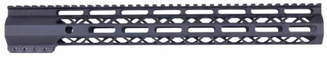 Guntec USA AR-15 15in Air-Lok Series M-LOK Compression Free Floating Handguard w/ Monolithic Top Rail Anodized Black