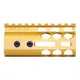 Guntec USA Air Lite Series Honeycomb M-LOK Free Floating Handguard w/ Monolithic Top Rail 4in Anodized Gold
