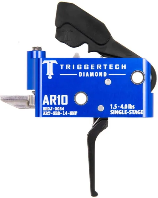 Triggertech AR10 Single-Stage Diamond Flat Trigger 1.5-4lb Pull Admiral Blue Admiral Blue AR10