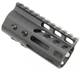 Guntec USA Ultra Lightweight Thin M-LOK Free Floating Handguard w/Monolithic Top Rail 4in Black