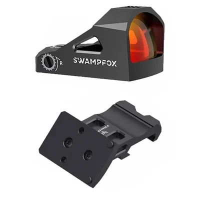 Micro Reflex Rebel 45 Offset Dot Sight Mount & Justice Red Dot Black