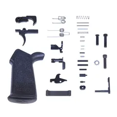 Guntec USA AR-15 Complete Lower Parts Kit w/Ergonomic Polymer Pistol Grip