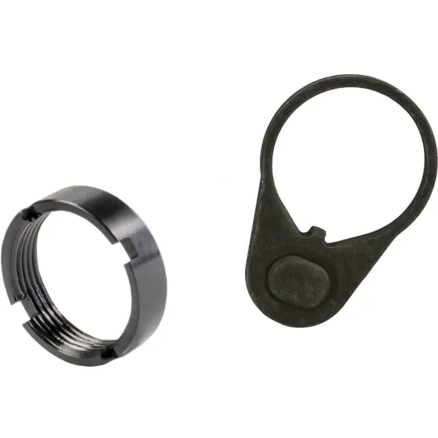 White Label Armory End Plate Kit - Mil Spec Castle Nut Black