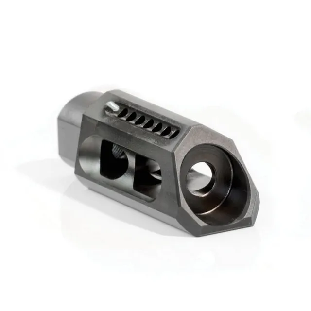 Yankee Hill Machine 1/2-28 Slant Muzzle Brake, 5.56, Matte Black