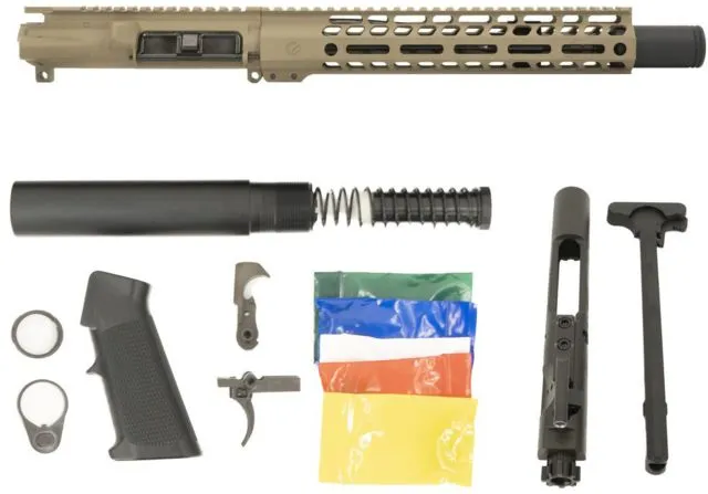 Ghost Firearms Upper Receiver Pistol Lower Parts Kit .300 Blackout 10.5in Pistol 4150 Light HBAR Barrel 1-8 Twist 11in M-LOK Free Float Hand Guard