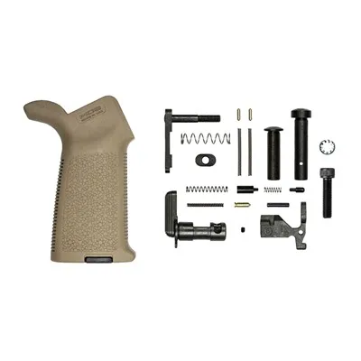 M4E1 Lower Parts Kit W/MOE Grip, No FCG For AR-15 FDE