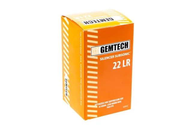 Gemtech SUBSONIC .22LR AMMUNITION (500 rds)