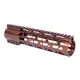 Guntec USA 9in .308 Caliber AIR-LOK Series M-LOK Compression Free Floating Handguard With Monolithic Top Rail Anodized Bronze