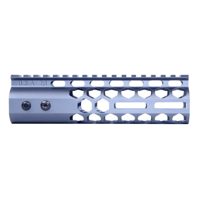 Guntec USA Air Lite Series Honeycomb M-LOK Free Floating Handguard w/ Monolithic Top Rail 7in Anodized Grey