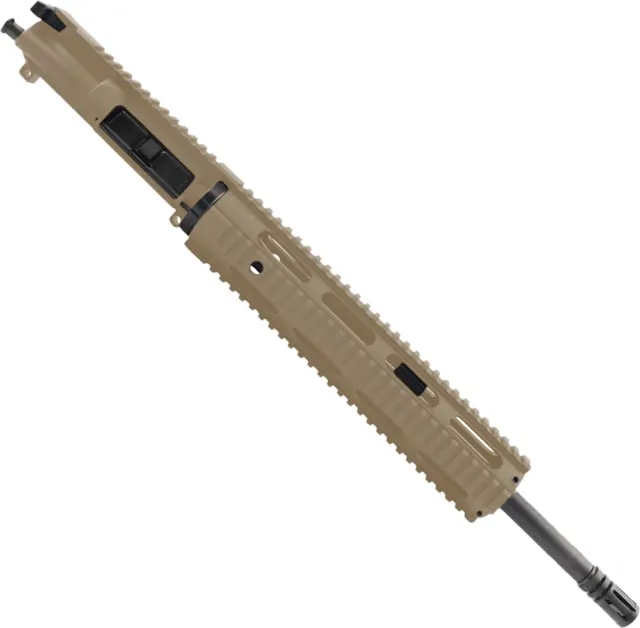 ABC RIFLE COMPANY AR-15 5.56x45mm NATO 16in Barrel 12in Quad Rail Upper Receiver 1-8 Twist 1/2x28 A2 Style Muzzle Brake Nitride Cerakote Flat Dark
