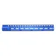 Guntec USA 16.5" Ultra Lightweight Thin M-LOK System Free Floating Handguard w/ Monolithic Top Rail Anodized Blue