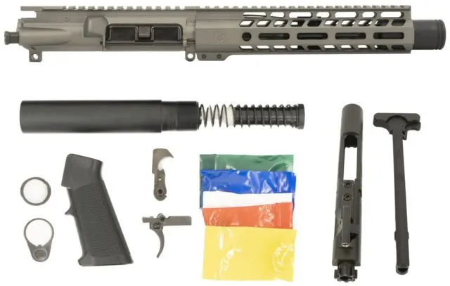 Ghost Firearms Complete Upper Receiver Pistol Lower Parts Kit 5.56mm 7.5in Pistol 4150 M4 Barrel 1-7 Twist 9in M-LOK Free Float Hand Guard Flash Can
