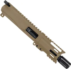 ABC RIFLE COMPANY AR9 9mm Luger Pistol Billet 4in Barrel M-LOK Handguard Complete Upper Receiver w/BCG And Charging Handle Flat Dark Earth