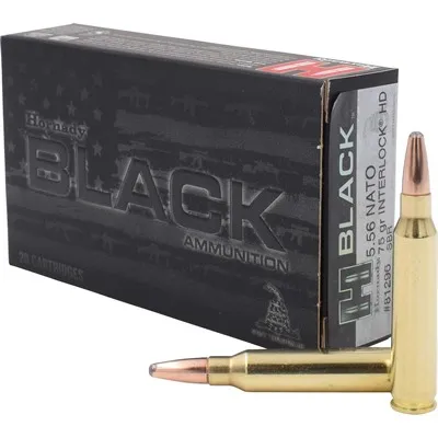 Soft Point Black 5.56 NATO 75gr Interlock HD SBR Jacketed SP 20/Box