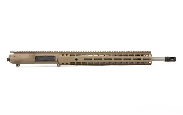 Aero Precision M5E1 Complete Upper Reciever .308 18in Rifle Barrel 1-10 Twist 5/8x24 Thread Free-Float Handguard Stainless Steel Cerakote FDE