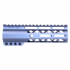 Guntec USA AirLok Series M-LOK Compression Free Floating Handguard w/Monolithic Top Rail 7in Grey