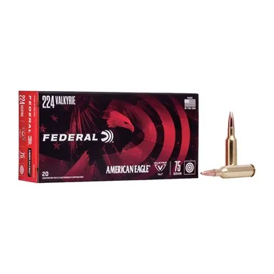 American Eagle TMJ 224 Valkyrie 75gr Full Metal Jacket 20/Box
