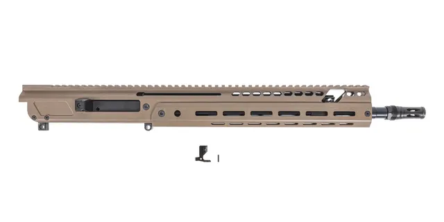 PSA JAKL 14.5" Rifle length Upper Assembly 5.56 NATO 1:7 Nitride w/Knurled CH, BCG & Rearden Flash Hider, FDE