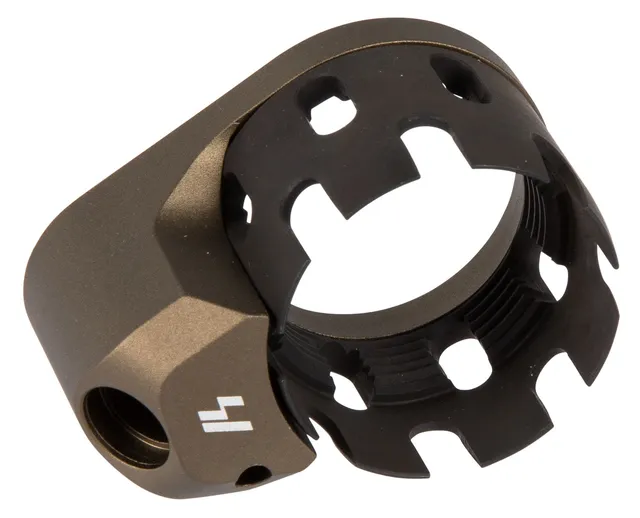 Strike Industries TRIBUS Enhanced Castle Nut and Ext End Plate for AR-15 Rifle, FDE