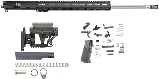 Luth-AR 24 in Bull Rifle kit minus Lower Receiver w/coll. Stock M-LOK Black Carbine